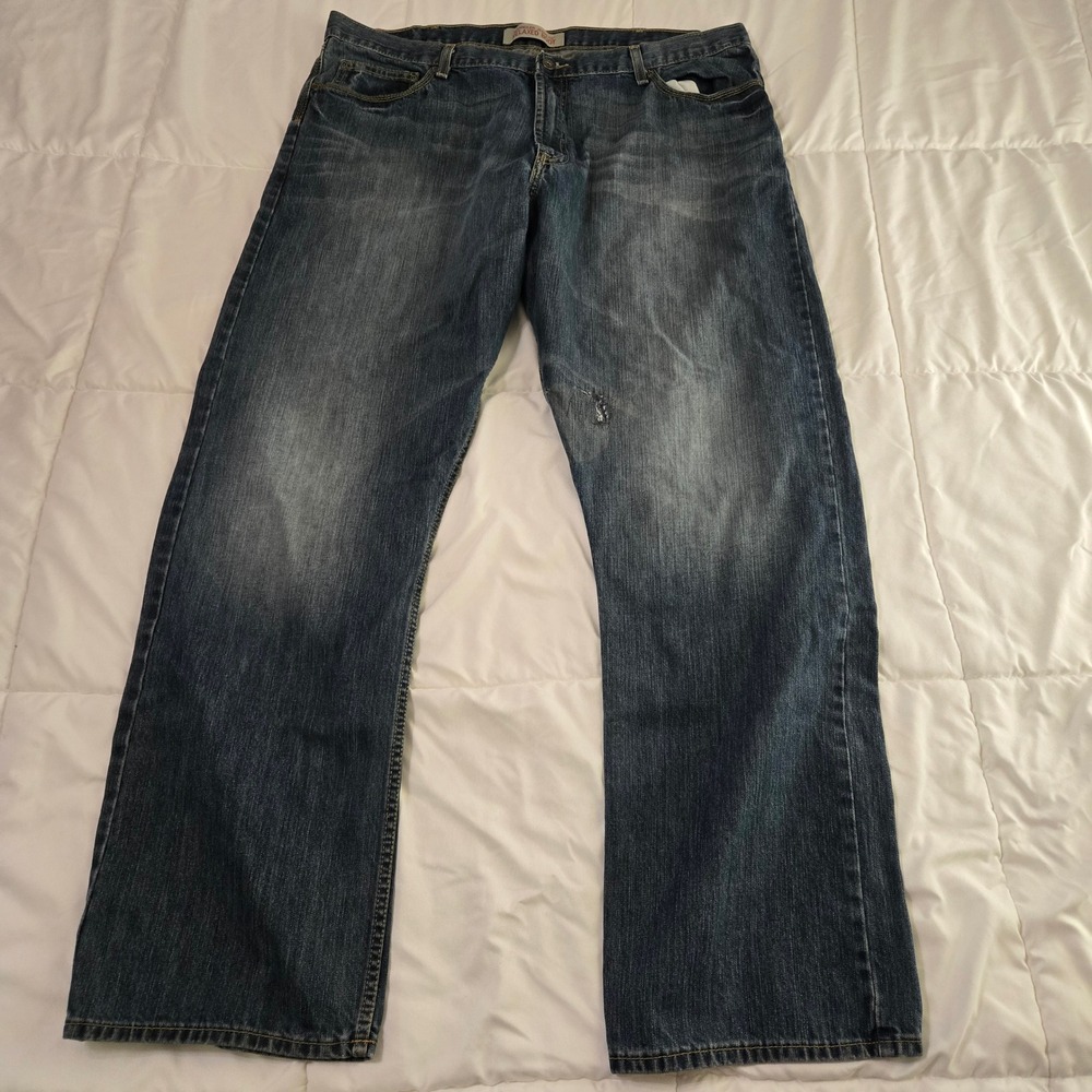 Wrangler Jeans Co Mens Relaxed Boot Cut Denim Jeans Blue 40x32